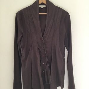 Prairie Underground Deep Brown 100% Cotton Tunic/Top is NWOT! Women's Medium